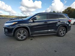 Toyota Highlander salvage cars for sale: 2017 Toyota Highlander LE