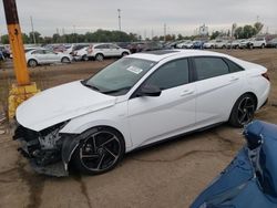 Salvage cars for sale at Woodhaven, MI auction: 2023 Hyundai Elantra N Line