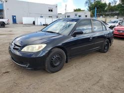 Salvage cars for sale from Copart Opa Locka, FL: 2005 Honda Civic EX