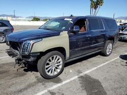 Salvage cars for sale from Copart Van Nuys, CA: 2019 Cadillac Escalade ESV Premium Luxury