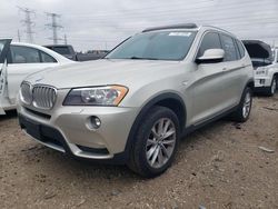 Salvage cars for sale from Copart Elgin, IL: 2012 BMW X3 XDRIVE28I