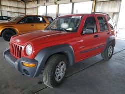 Jeep salvage cars for sale: 2004 Jeep Liberty Sport