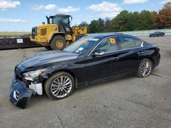 Salvage cars for sale from Copart Brookhaven, NY: 2018 Infiniti Q50 Pure