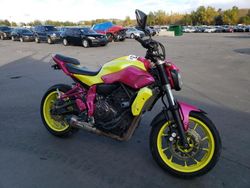 Salvage motorcycles for sale at Littleton, CO auction: 2016 Yamaha FZ07