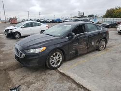 Salvage cars for sale at Oklahoma City, OK auction: 2019 Ford Fusion SE