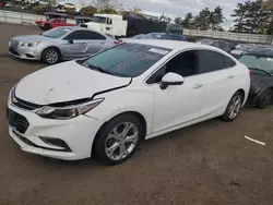 Salvage cars for sale from Copart New Britain, CT: 2017 Chevrolet Cruze Premier