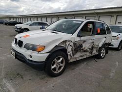 Salvage cars for sale from Copart Louisville, KY: 2003 BMW X5 3.0I