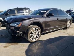 Salvage cars for sale at Grand Prairie, TX auction: 2013 Audi A8 L Quattro