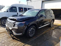 2021 Hyundai Santa FE Blue en venta en Chicago Heights, IL