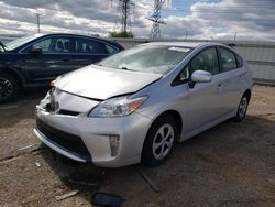 Salvage cars for sale at Elgin, IL auction: 2015 Toyota Prius