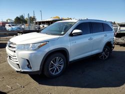 Toyota Highlander salvage cars for sale: 2019 Toyota Highlander Hybrid