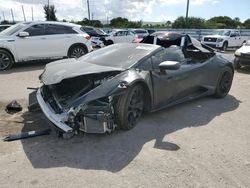 Salvage cars for sale at Miami, FL auction: 2017 Lamborghini Huracan