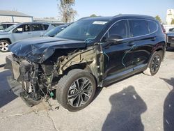 Salvage cars for sale at Tulsa, OK auction: 2019 Hyundai Santa FE Limited