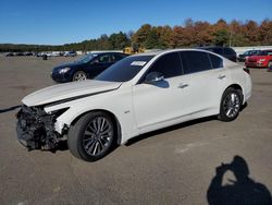Salvage cars for sale from Copart Brookhaven, NY: 2019 Infiniti Q50 Luxe