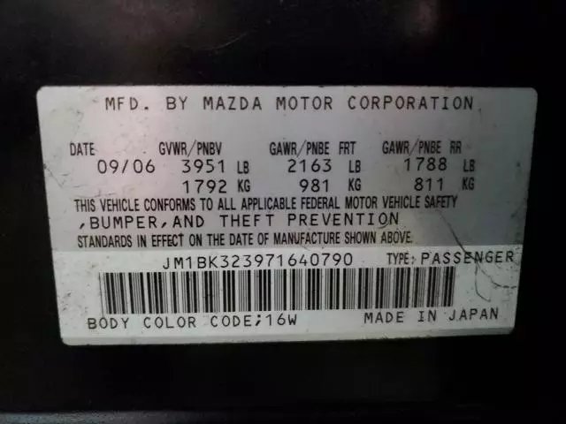2007 Mazda 3 S