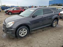 Salvage cars for sale from Copart Woodhaven, MI: 2016 Chevrolet Equinox LS