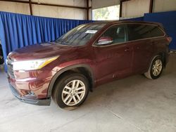 Salvage cars for sale from Copart Hurricane, WV: 2015 Toyota Highlander LE