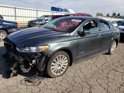 Salvage cars for sale at Dyer, IN auction: 2015 Ford Fusion S Hybrid