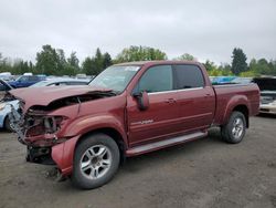 Salvage cars for sale from Copart Portland, OR: 2005 Toyota Tundra Double Cab Limited