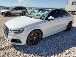 Salvage cars for sale from Copart Temple, TX: 2018 Audi S3 Premium Plus