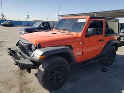 Jeep Wrangler salvage cars for sale: 2018 Jeep Wrangler Sport