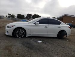 Salvage cars for sale at Vallejo, CA auction: 2018 Infiniti Q50 Luxe