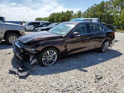 Salvage cars for sale at Houston, TX auction: 2020 Infiniti Q50 Pure