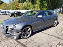 Salvage cars for sale from Copart Portland, OR: 2013 Audi S5 Prestige