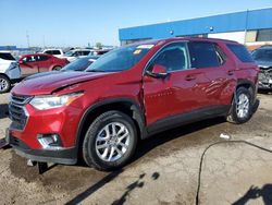 Salvage cars for sale from Copart Woodhaven, MI: 2021 Chevrolet Traverse LT