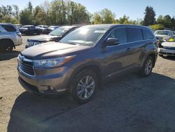 Salvage cars for sale from Copart Portland, OR: 2015 Toyota Highlander LE