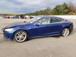 Salvage cars for sale at Brookhaven, NY auction: 2016 Tesla Model S