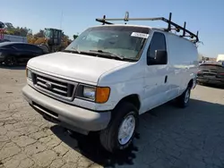 Salvage trucks for sale at Martinez, CA auction: 2007 Ford Econoline E350 Super Duty Van