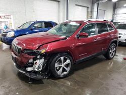 Salvage cars for sale from Copart Ham Lake, MN: 2020 Jeep Cherokee Limited