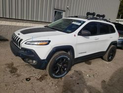 Salvage cars for sale at West Mifflin, PA auction: 2015 Jeep Cherokee Trailhawk