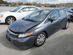 Salvage cars for sale from Copart Cahokia Heights, IL: 2012 Honda Civic LX