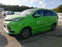 Salvage cars for sale at Exeter, RI auction: 2022 Toyota Sienna LE