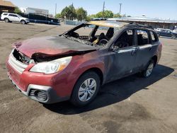 Salvage cars for sale from Copart Denver, CO: 2013 Subaru Outback 2.5I