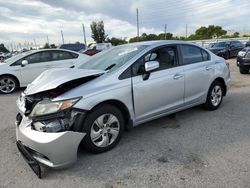 Salvage cars for sale at Miami, FL auction: 2014 Honda Civic LX