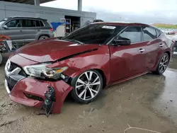 Salvage cars for sale at West Palm Beach, FL auction: 2016 Nissan Maxima 3.5S