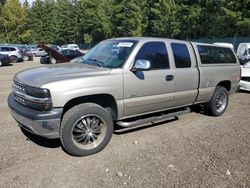 Salvage trucks for sale at Graham, WA auction: 2002 Chevrolet Silverado K1500