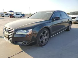 Salvage cars for sale at Grand Prairie, TX auction: 2013 Audi A8 L Quattro