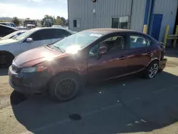 Salvage cars for sale at Vallejo, CA auction: 2012 Honda Civic LX