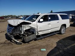 Salvage cars for sale at Woodhaven, MI auction: 2018 Cadillac Escalade ESV Platinum