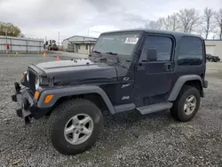 Salvage cars for sale at Arlington, WA auction: 2002 Jeep Wrangler / TJ Sport