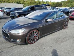 Salvage cars for sale at Exeter, RI auction: 2013 Tesla Model S