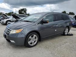 Salvage cars for sale at Arcadia, FL auction: 2011 Honda Odyssey Touring