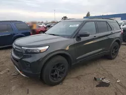 Salvage cars for sale at Woodhaven, MI auction: 2021 Ford Explorer Timberline