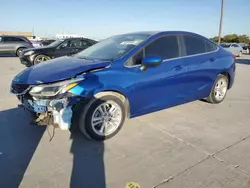 Salvage cars for sale at Grand Prairie, TX auction: 2018 Chevrolet Cruze LT