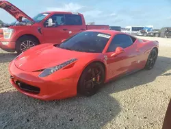 Ferrari 458 Italia Vehiculos salvage en venta: 2012 Ferrari 458 Italia