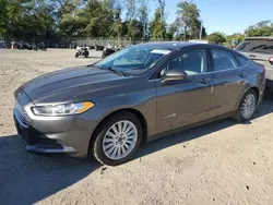 Ford salvage cars for sale: 2015 Ford Fusion S Hybrid